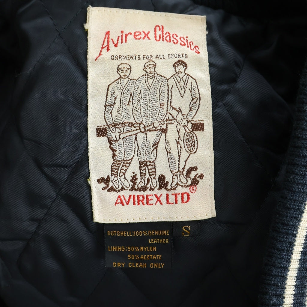 AVIREX(アヴィレックス) AVIREX CHAMPS 50周年記念モデル レザーバーシティジャケット スタジャン ブラック