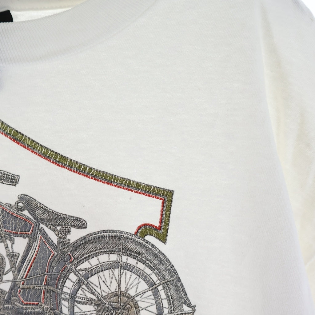 HARLEY DAVIDSON(ハーレーダビッドソン) 90S VINTAGE CHICK'S ヴィンテージ USA製 両面プリントTシャツ 半袖クルーネックカットソー ホワイト