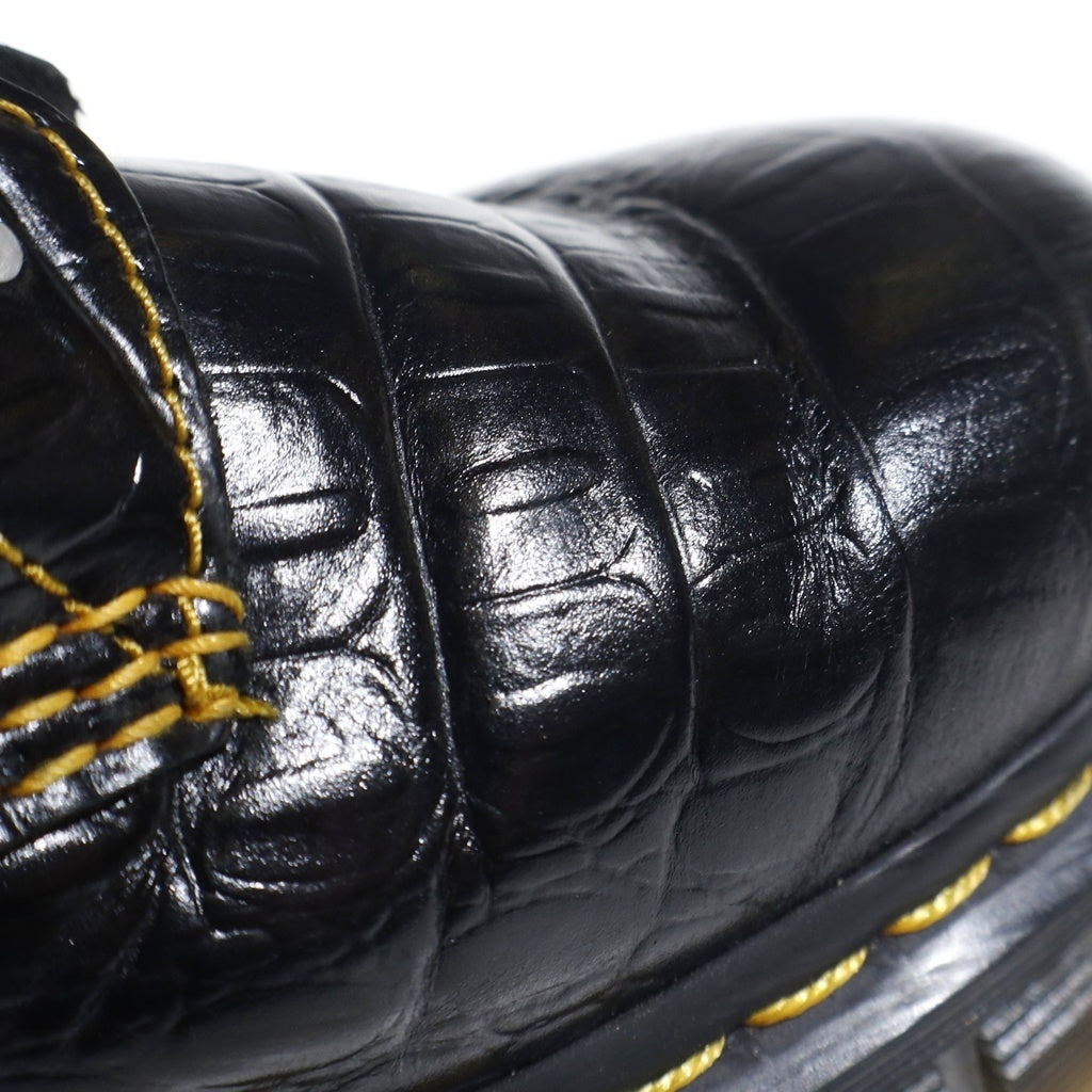 Dr.Martens(ドクターマーチン) ×HEAVEN BY MARC JACOBS AUDRICK 8-EYE HMJ ヘブンバイマークジェイコブス オードリック 8ホール クロコ型押し レザーブーツ レディース ブラック