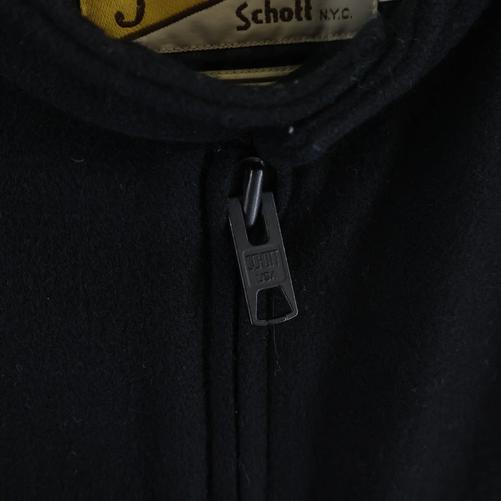 NEIGHBORHOOD(ネイバーフッド) ×SCHOTT ショット ウール シングルライダースジャケット ブラック SHNH-JK-01