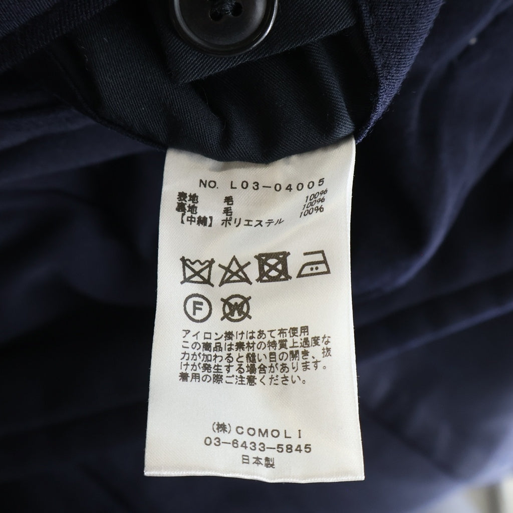 COMOLI(コモリ) 17AW ウール フーデッドパファーダッフルコート ネイビー L03-04005