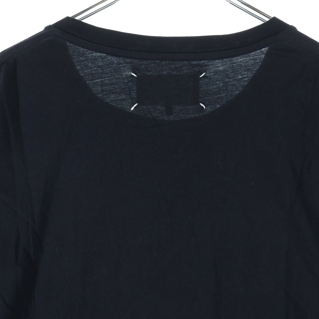 Maison Margiela(メゾンマルジェラ) 17AW ドッキング クルーネック半袖Tシャツ カットソー ブラック S50GC0478