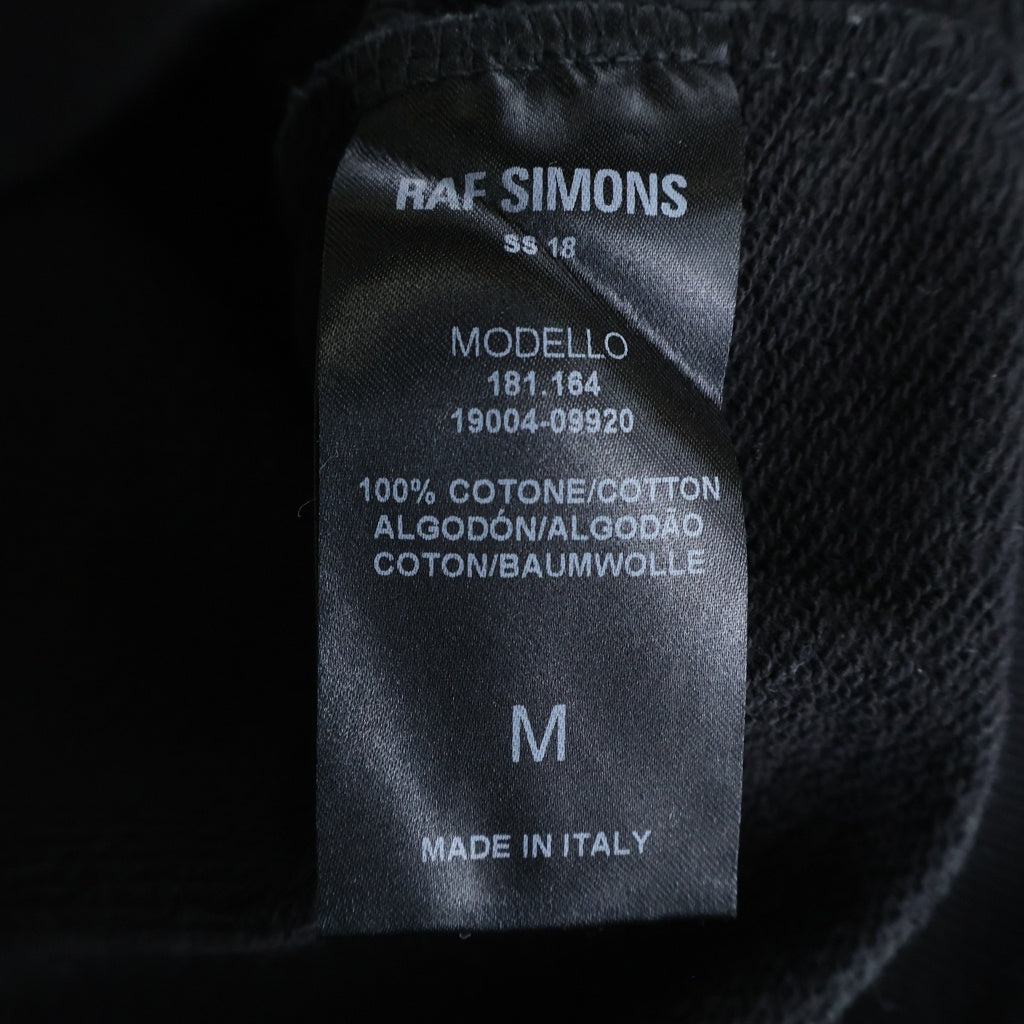 RAF SIMONS(ラフシモンズ) 18SS Classic Hoodie クラシックロゴ プルオーバーフーディー パーカー ブラック 181-164