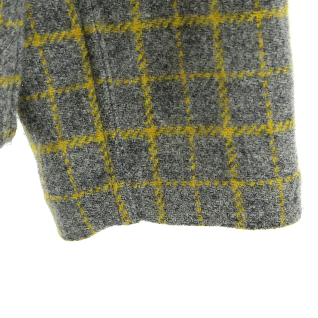 JUNYA WATANABE COMME des GARCONS(ジュンヤワタナベ コムデギャルソン) 02AW AD2002 Harris Tweed ハリスツイード チェック ウールジャケット グレー/イエロー WG-J021