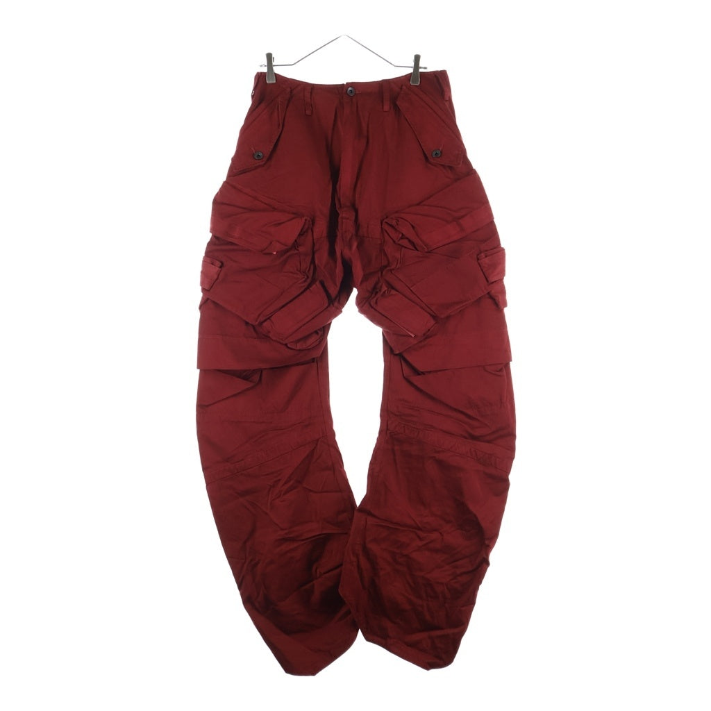 JULIUS(ユリウス) EDGE SEAM GASMASK CARGO PANTS エッジシーム ガスマスク カーゴパンツ レッド B37PAM12