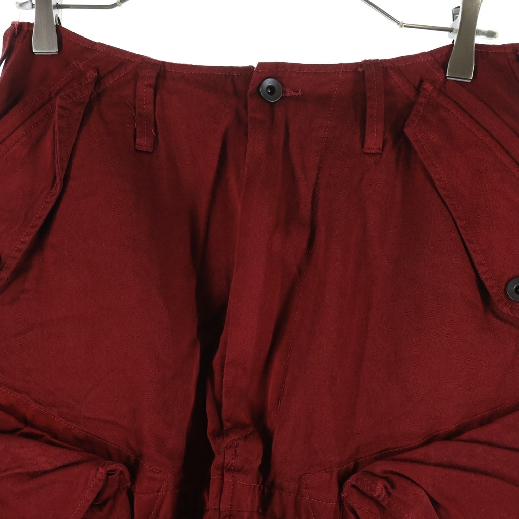 JULIUS(ユリウス) EDGE SEAM GASMASK CARGO PANTS エッジシーム ガスマスク カーゴパンツ レッド B37PAM12