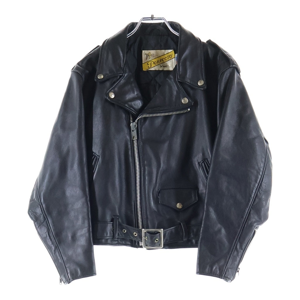 SCHOTT(ショット) 80-90S VINTAGE 608W ヴィンテージ バイカータグ後期 USA製 ダブルライダース レザージャケット ブラック