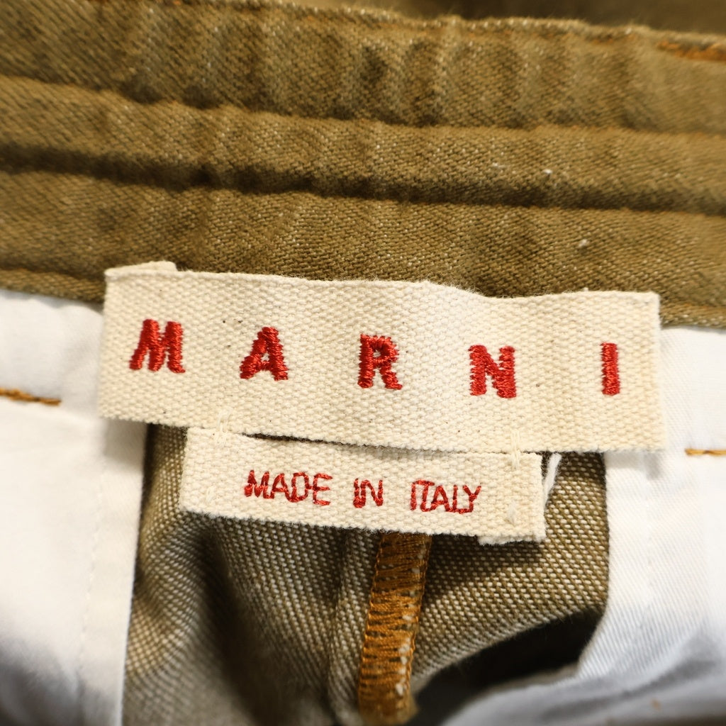MARNI(マルニ) ストレート コットン イージーパンツ カーキ PUJU0075A1