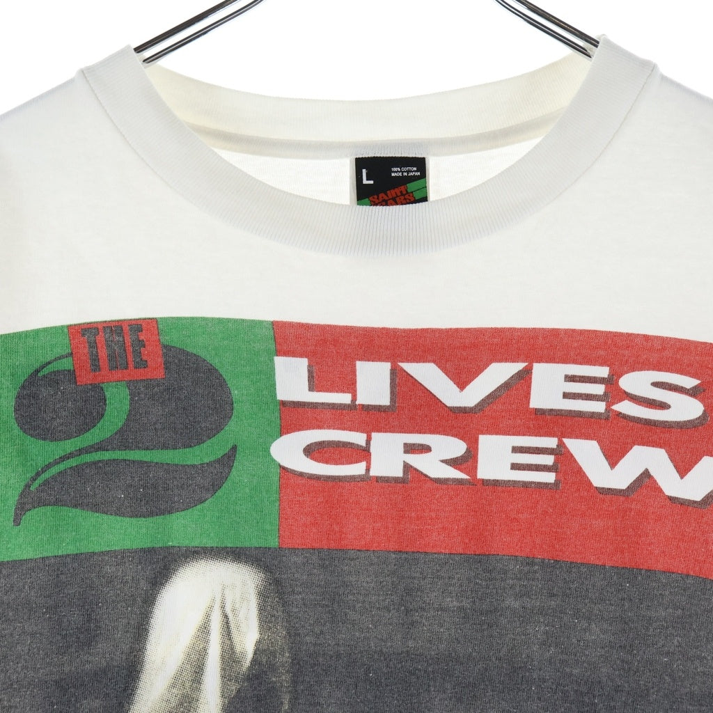 SAINT MICHAEL(セントマイケル) 24SS ×DENIM TEARS SS TEE/LIVES CREW デニムティアーズ ライブスクルー クルーネック 半袖Tシャツ カットソー ホワイト SY-YS8-0000-C01