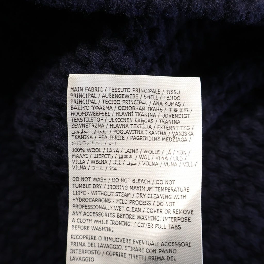 Maison Margiela(メゾンマルジェラ) 23AW ローゲージ ウール ジップ ニット カーディガン ネイビーS67HP0013 S18346 S67HP0013