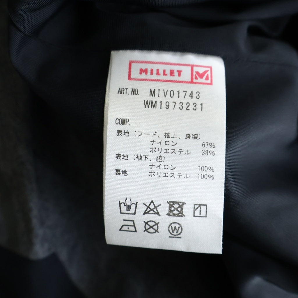 MILLET(ミレー) ×WHITE MOUNTAINEERING ホワイトマウンテリアニング ロゴエンブロイダリー マルチジップアップ ナイロンジャケット ブルゾン グレー MIV01743 WM1973231