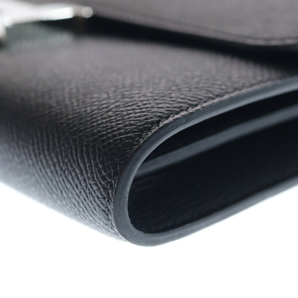 HERMES(エルメス) コンスタンスロング トゥーゴー エプソン シルバー金具 B刻印 2WAY ショルダーウォレット ポシェット長財布 ブラック レディース