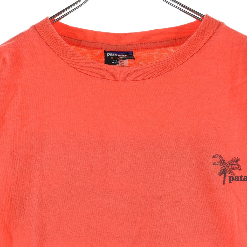 PATAGONIA(パタゴニア) 90S VINTAGE PATALOHA ヴィンテージ パタロハ USA製 雪無しタグ クルーネック半袖Tシャツ カットソー オレンジ