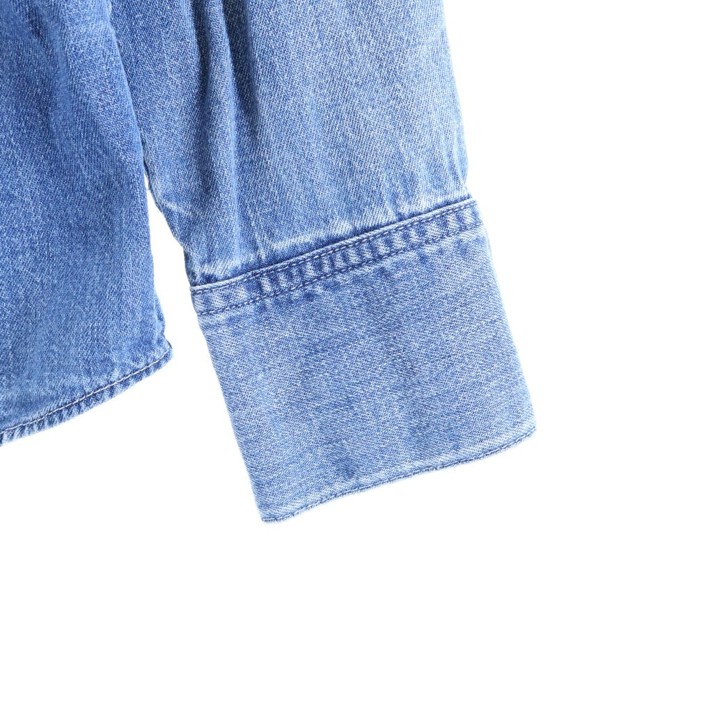 VISVIM(ヴィスヴィム) ヨーク切替デザイン 長袖デニムウェスタンシャツ インディゴ/イエロー/ブラウン