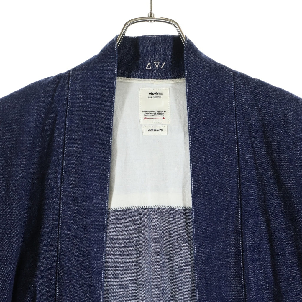 VISVIM(ヴィスヴィム) 19SS SS LHAMO SHIRTONE WASH セルビッチデニム ラモシャツ 羽織 インディゴ 0119105007004