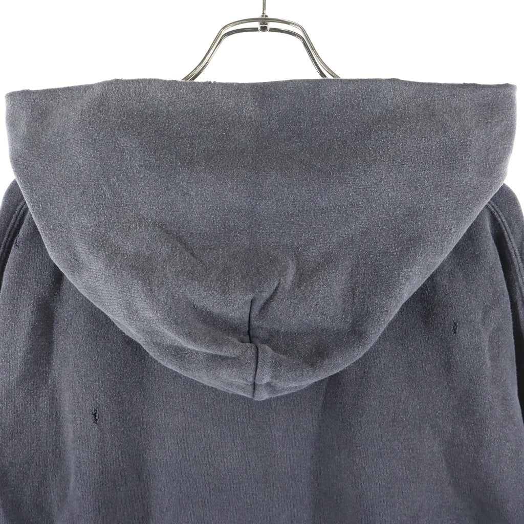 VISVIM(ヴィスヴィム) 21AW JUMBO HOODIE PO CRASH クラッシュ加工 ジャンボフーディー スウェットプルオーバーパーカー グレー 0121205010016
