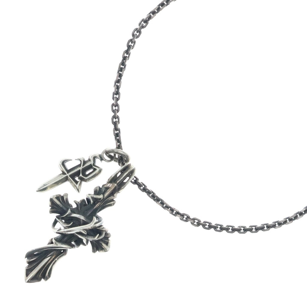 Personal Jesus(パーソナルジーザス) PJ DAGGER THORN CROSS DOUBLE CHARM PENDANT ダガー ソーンクロス ダブルチャームペンダント ネックレス シルバー