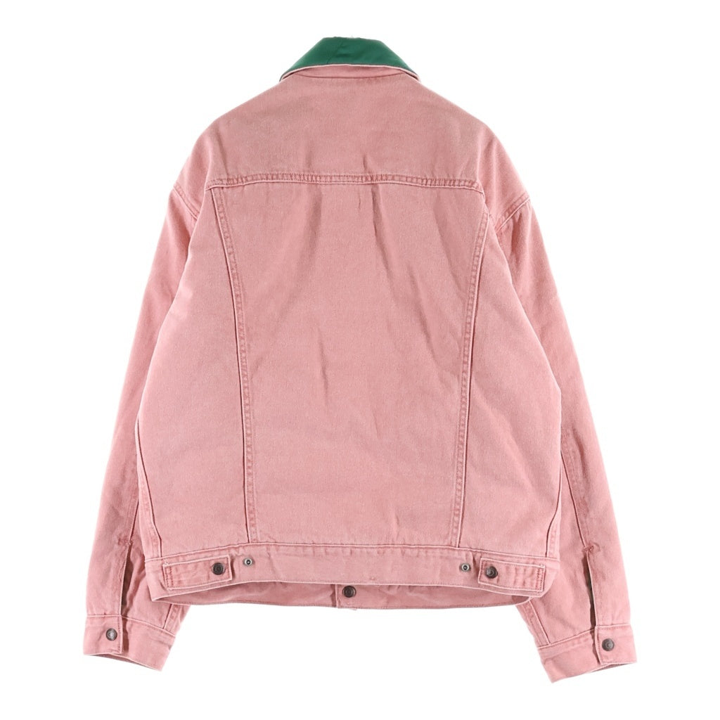 SUPREME(シュプリーム) 18AW ×Levi's Quilted Reversible Trucker Jacket リーバイス キルテッド リバーシブル トラッカーデニムジャケット ピンク/グリーン PC9-59834-0002