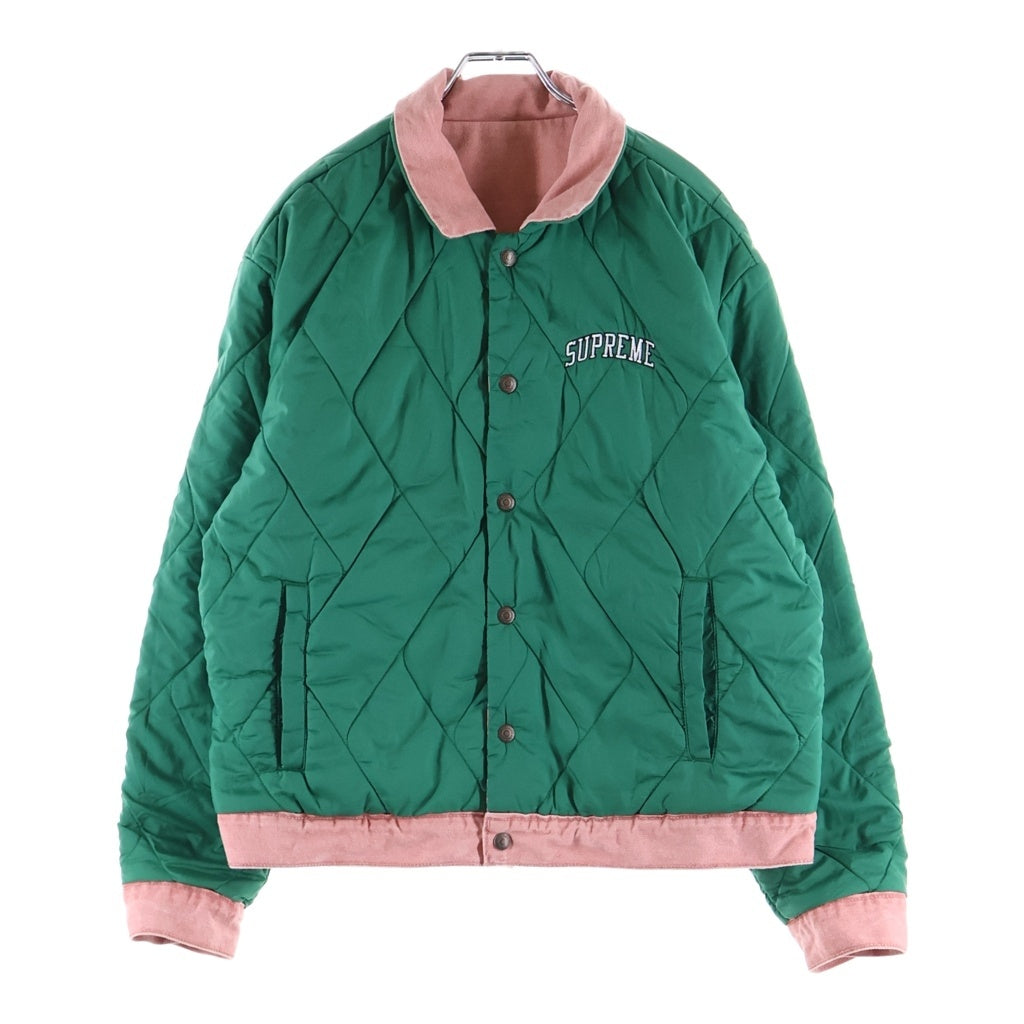 SUPREME(シュプリーム) 18AW ×Levi's Quilted Reversible Trucker Jacket リーバイス キルテッド リバーシブル トラッカーデニムジャケット ピンク/グリーン PC9-59834-0002