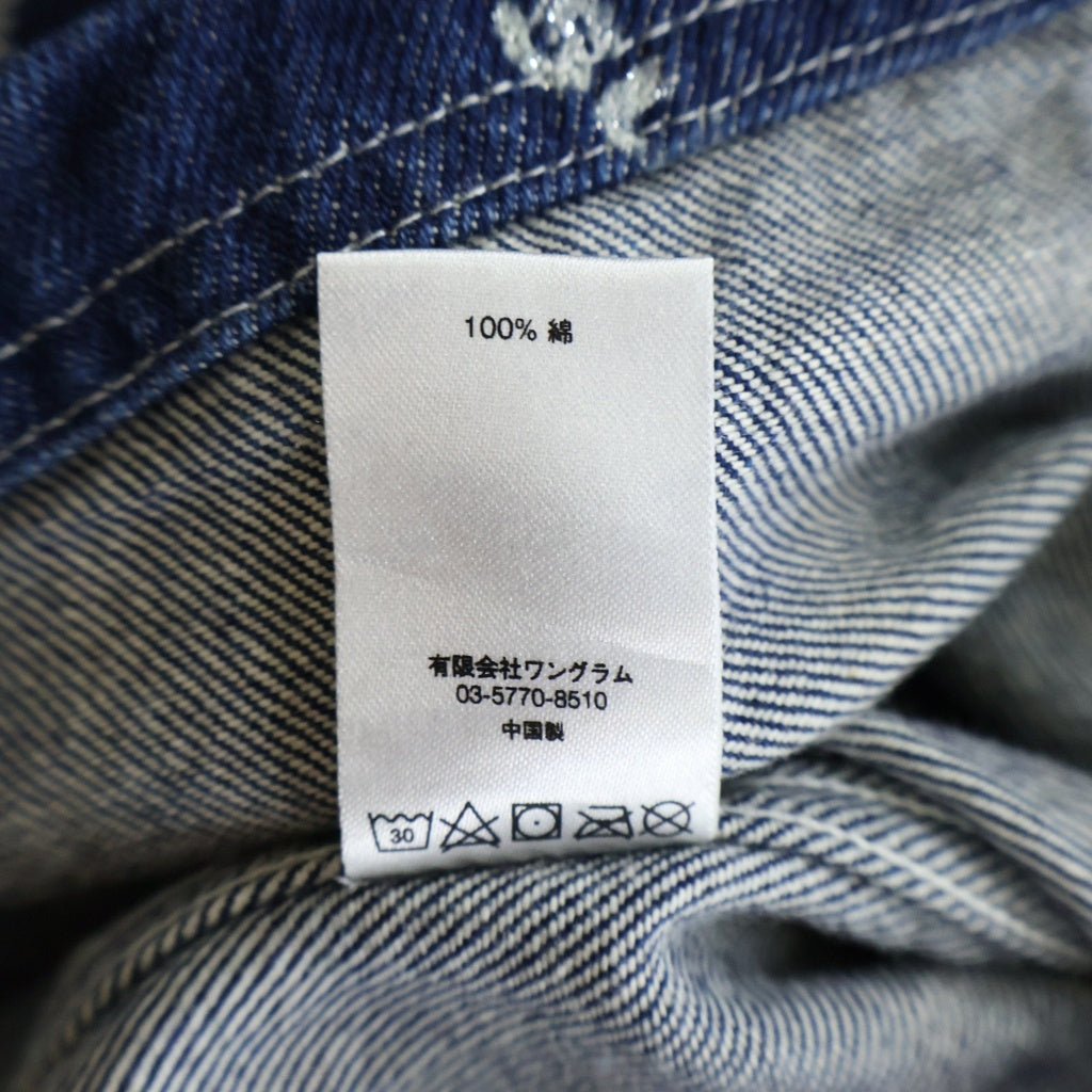 SUPREME(シュプリーム) 17SS Denim Logo Chore Coat ロゴプリント デニムロングチョアコート ジャケット インディゴ