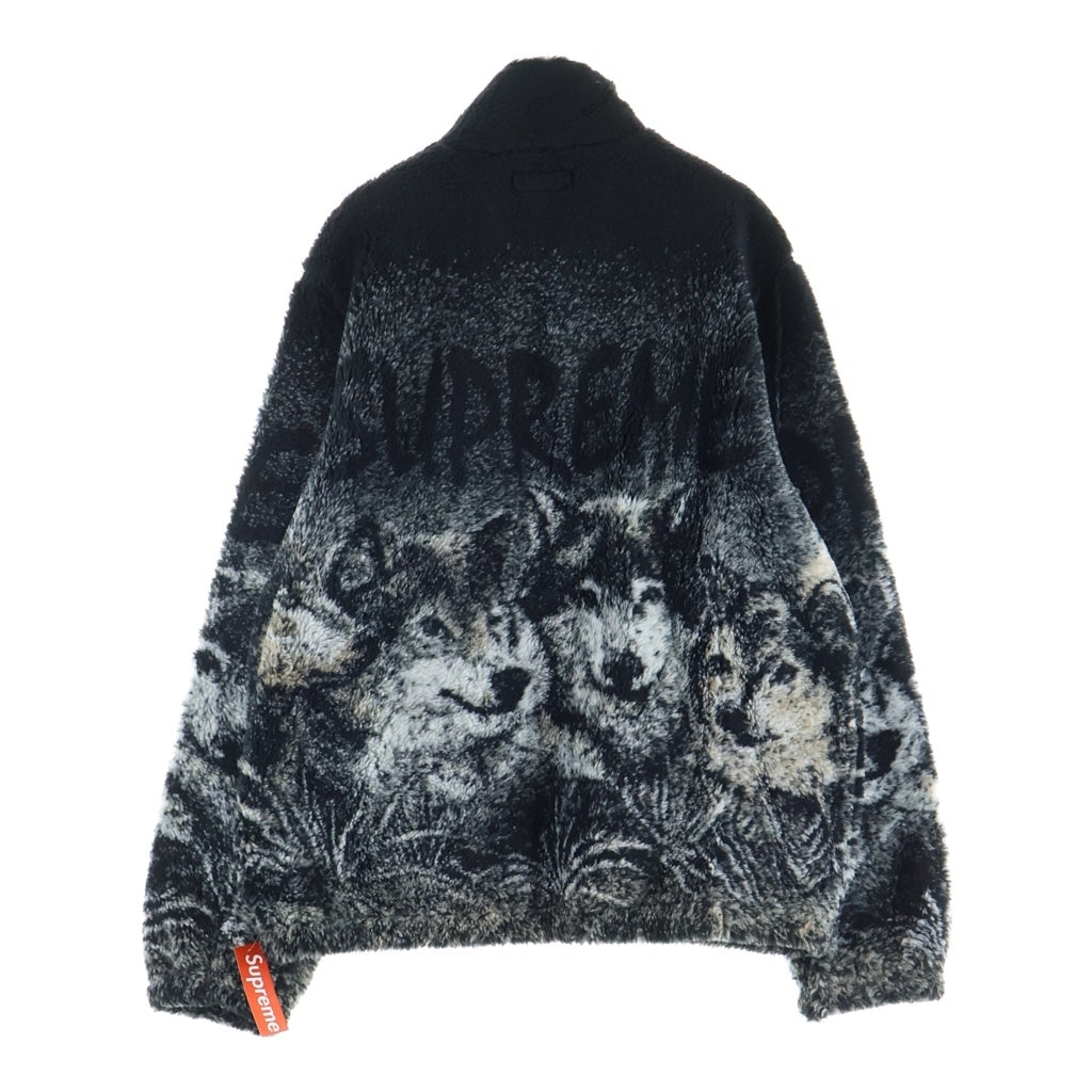 SUPREME(シュプリーム) 19SS Wolf Freece Jacket ウルフ ジップアップフリースジャケット ブラック