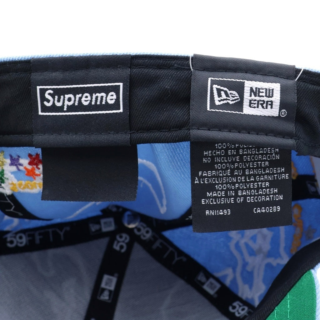 SUPREME(シュプリーム) 23AW Worldwide Box Logo New Era ワールドワイド ボックスロゴ ニューエラ ベースボールキャップ ブルー