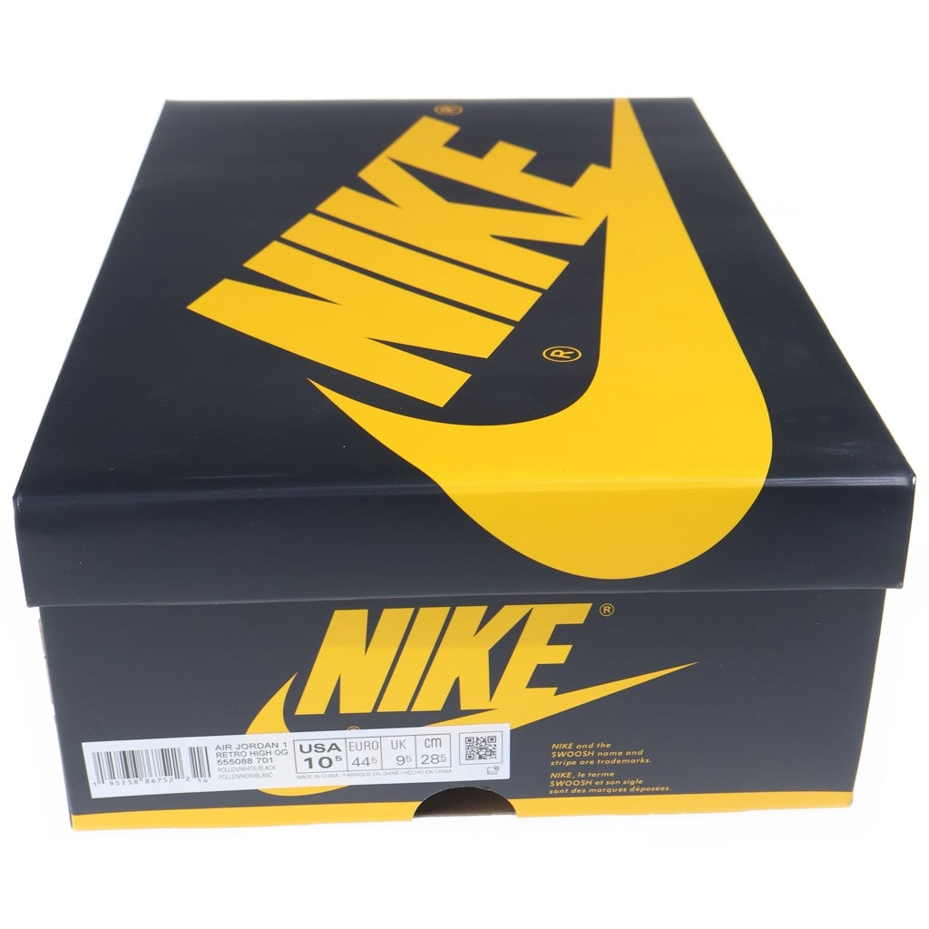 NIKE(ナイキ) AIR JORDAN 1 HIGH OG POLLEN エアジョーダン1 パラン ハイカットスニーカー イエロー/ブラック US10.5/28.5cm 555088-701