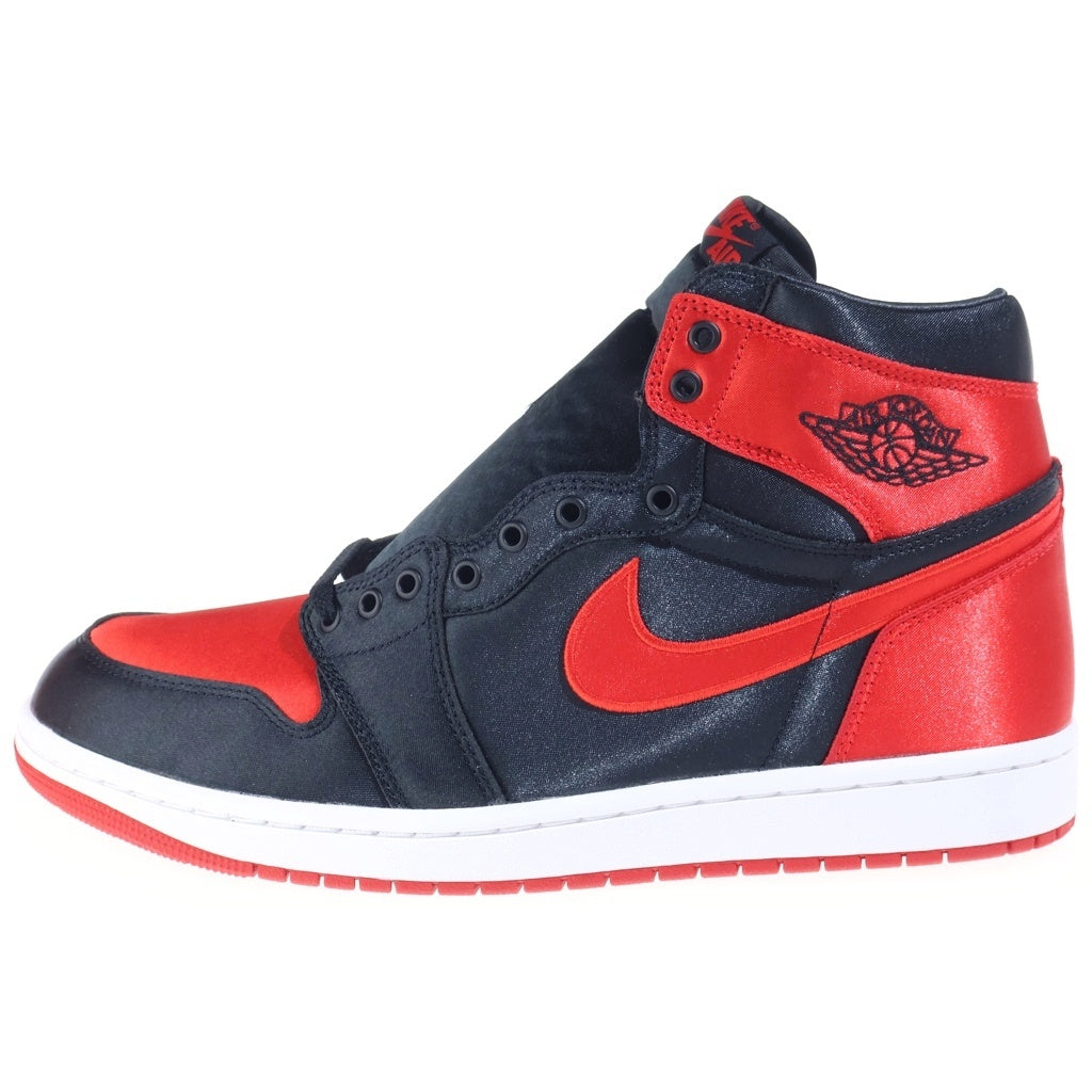 NIKE(ナイキ) WMNS AIR JORDAN 1 OG SATIN BRED エアジョーダン1 サテンブレッド ハイカットスニーカー ブラック/レッド US12/29cm FD4810-061