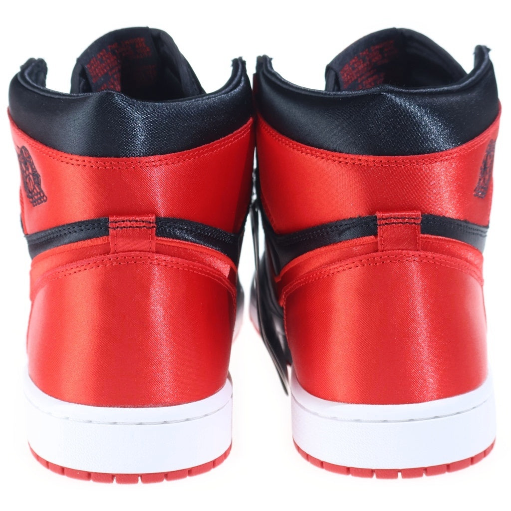 NIKE(ナイキ) WMNS AIR JORDAN 1 OG SATIN BRED エアジョーダン1 サテンブレッド ハイカットスニーカー ブラック/レッド US12/29cm FD4810-061