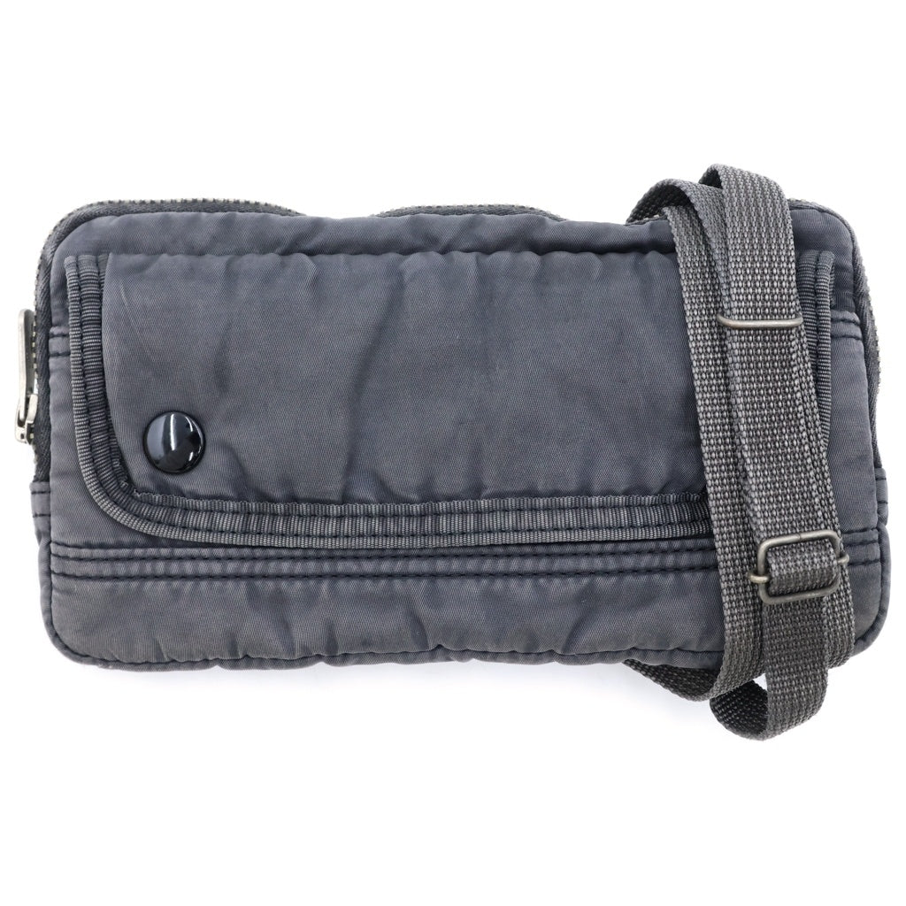 Porter Classic(ポータークラシック) SUPER NYLON WALLET POUCH スーパーナイロン ウォレットポーチ ショルダーバッグ グレー