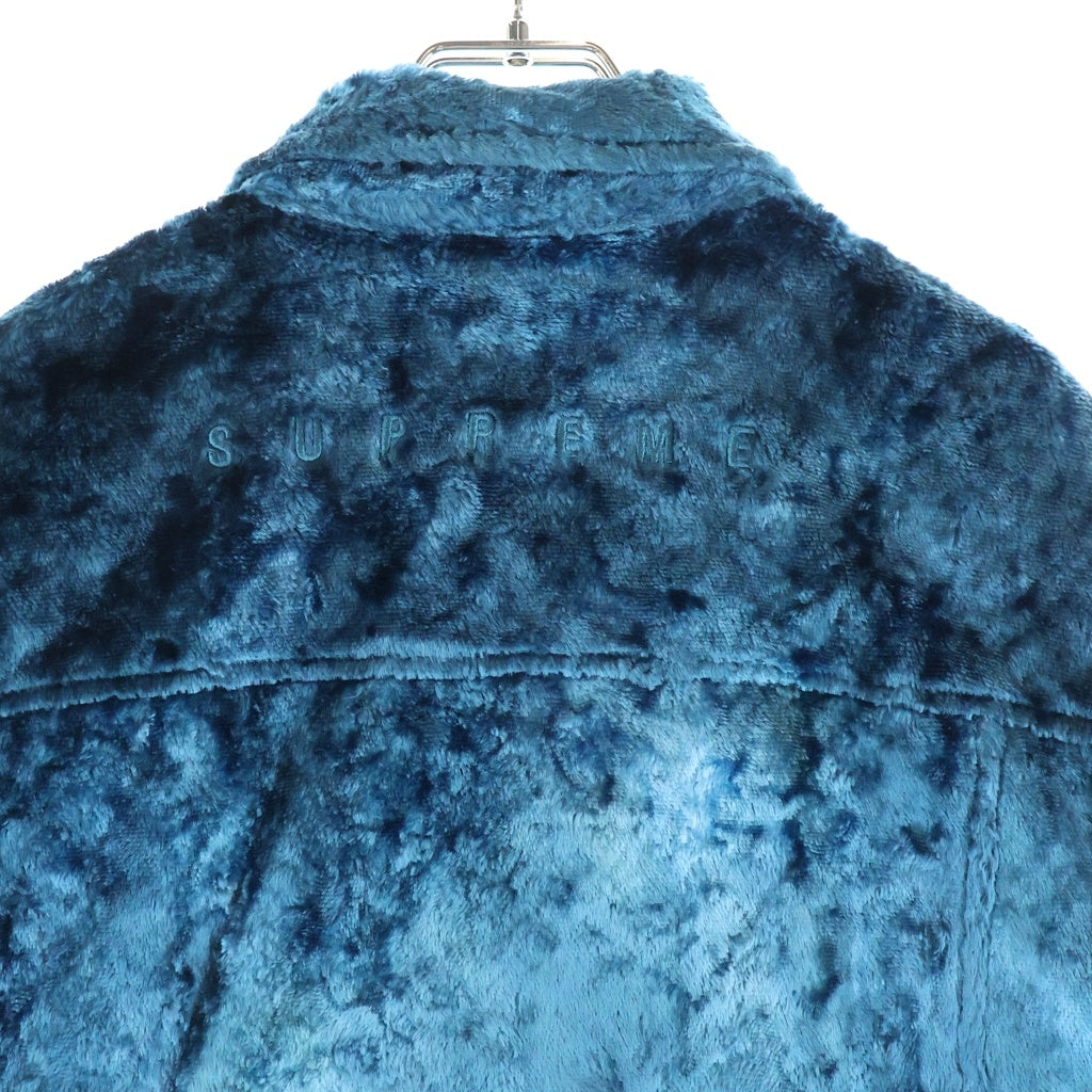 SUPREME(シュプリーム) 19SS Fuzzy pile Trucker Jacket ファジー パイル トラッカージャケット ブルー