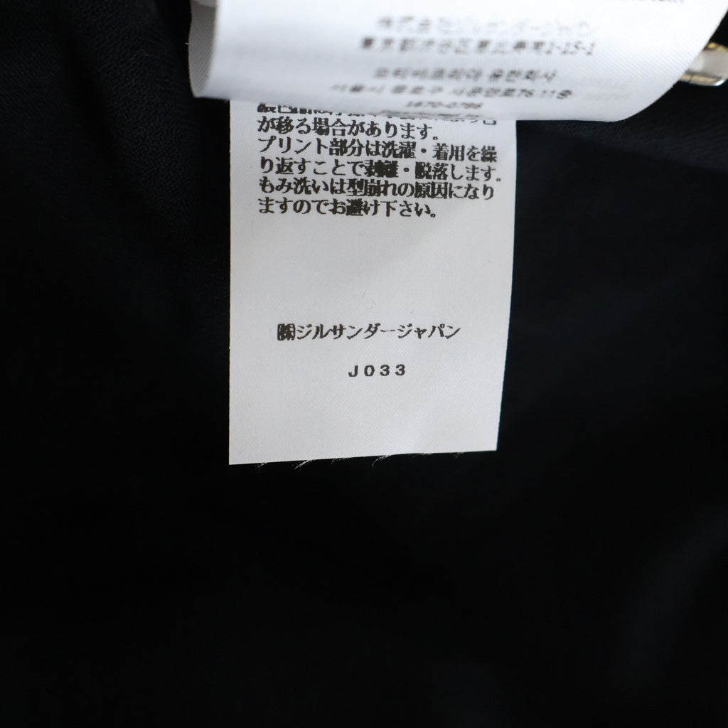 JIL SANDER(ジルサンダー) 26AW コットンジャージー ボックスフィット クルーネック長袖Tシャツ カットソー ブラック J22GC0278 J20348