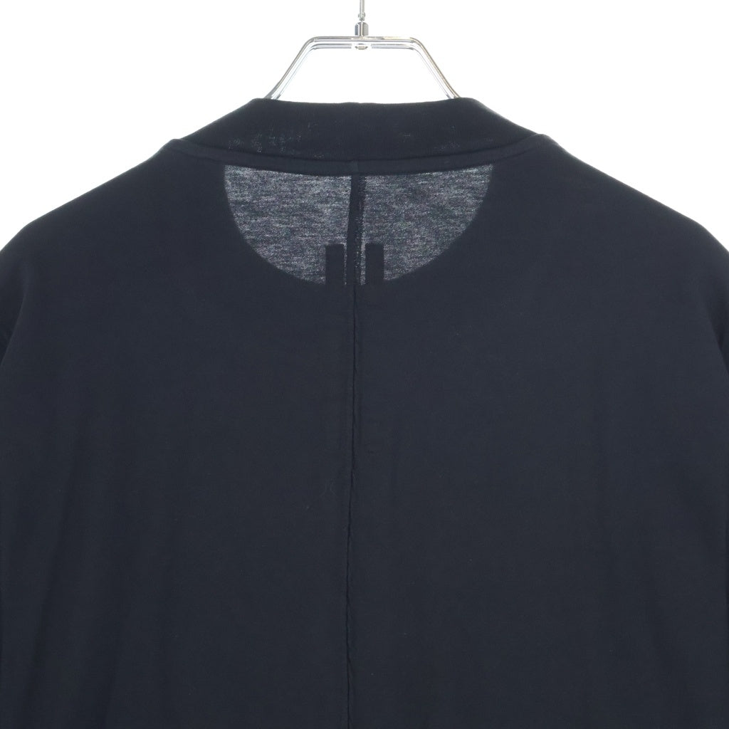 Rick Owens DRKSHDW(リックオウエンス ダークシャドウ) 26AW TOMMY T トミー フロントプリント カットオフ クルーネック半袖Tシャツ カットソー ブラック DU02F6259-RNEP5