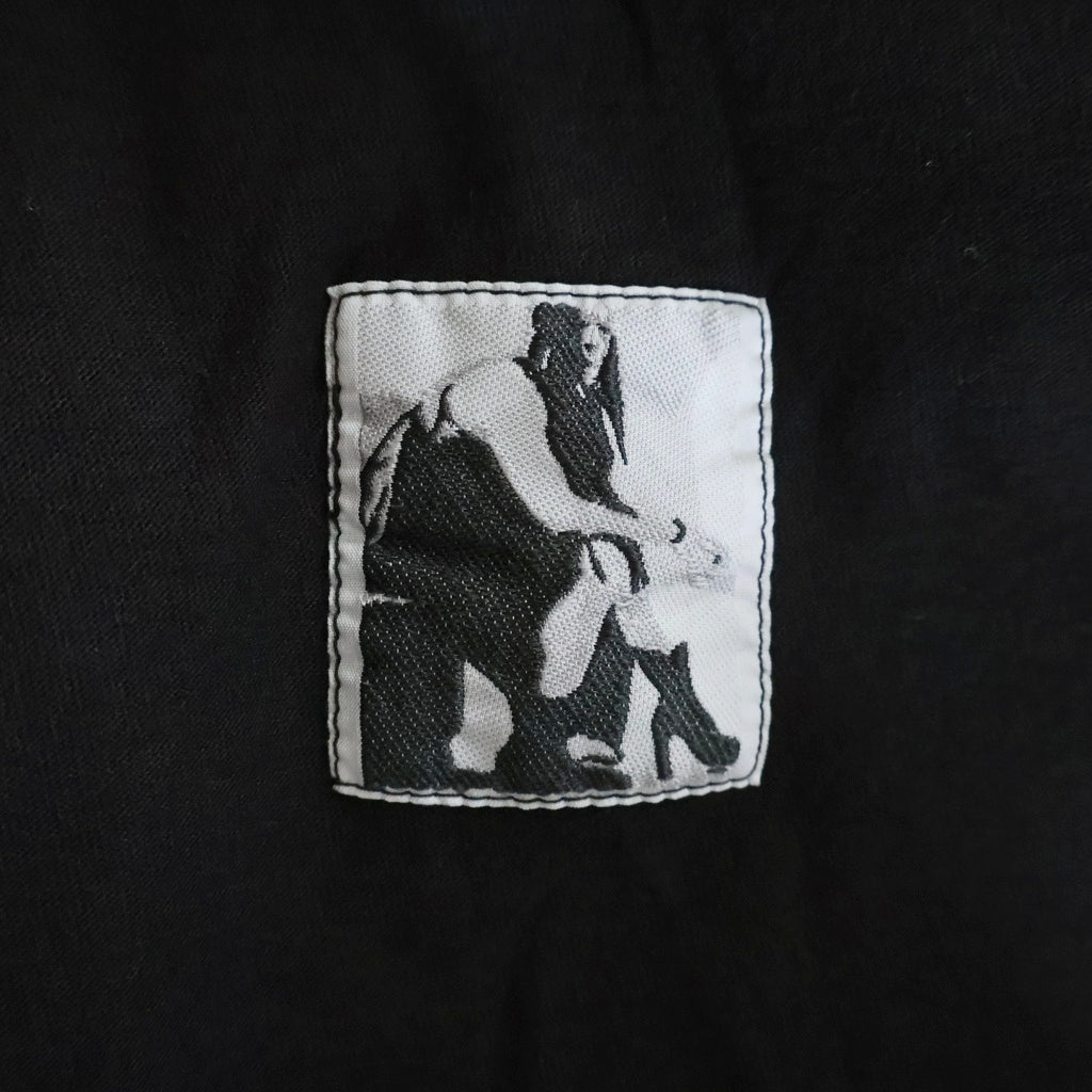 Rick Owens DRKSHDW(リックオウエンス ダークシャドウ) 26AW TOMMY T トミー フロントプリント カットオフ クルーネック半袖Tシャツ カットソー ブラック DU02F6259-RNEP5