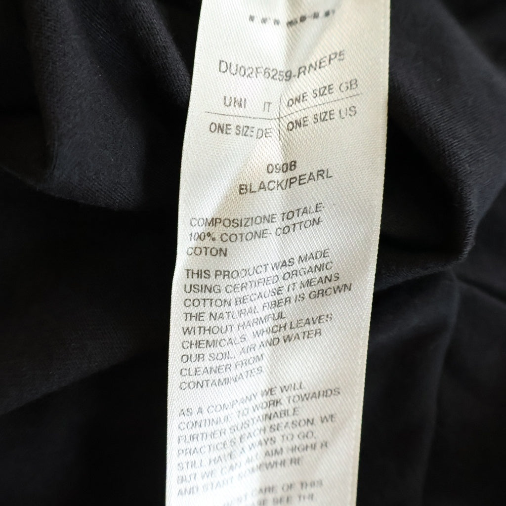 Rick Owens DRKSHDW(リックオウエンス ダークシャドウ) 26AW TOMMY T トミー フロントプリント カットオフ クルーネック半袖Tシャツ カットソー ブラック DU02F6259-RNEP5