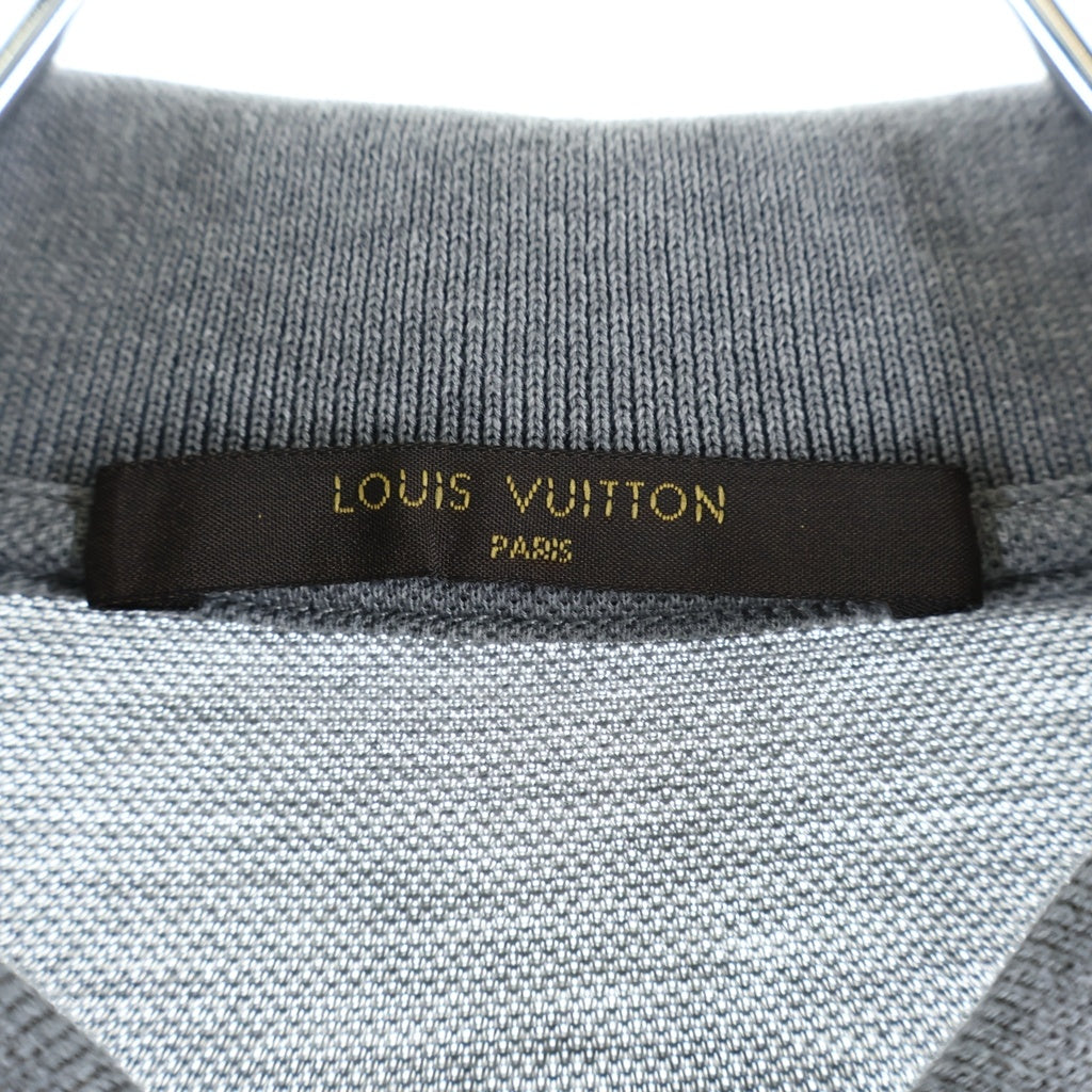 LOUIS VUITTON(ルイヴィトン) 16AW ×fragment design フラグメントデザイン ロゴエンブロイダリー 半袖ポロシャツ グレー RM162Q JEA HAY40W