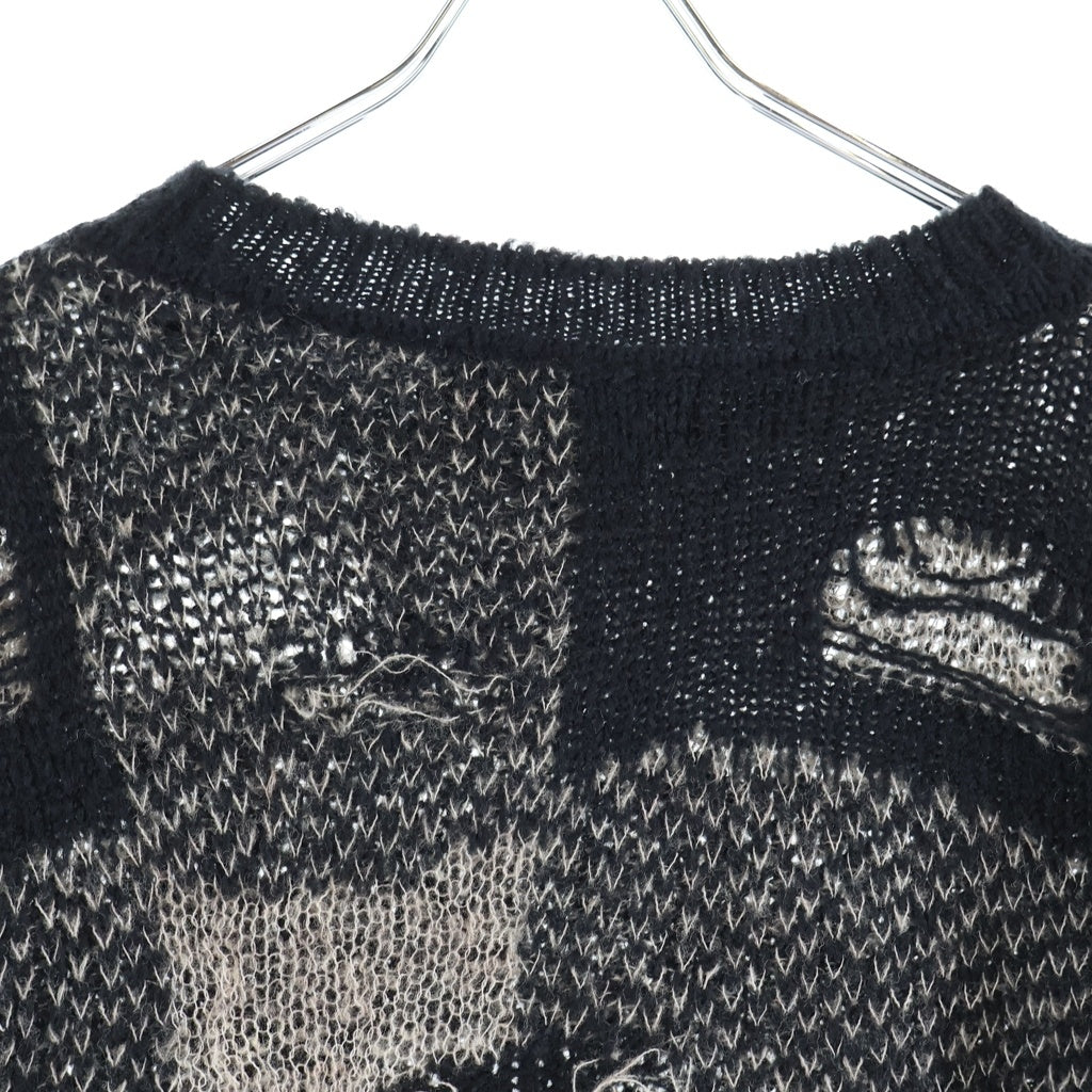 OUR LEGACY(アワーレガシー) 24AW SONAR ROUNDNECK ソナー ほつれ加工 ラウンドネックニット セーター グレー M4243SBD