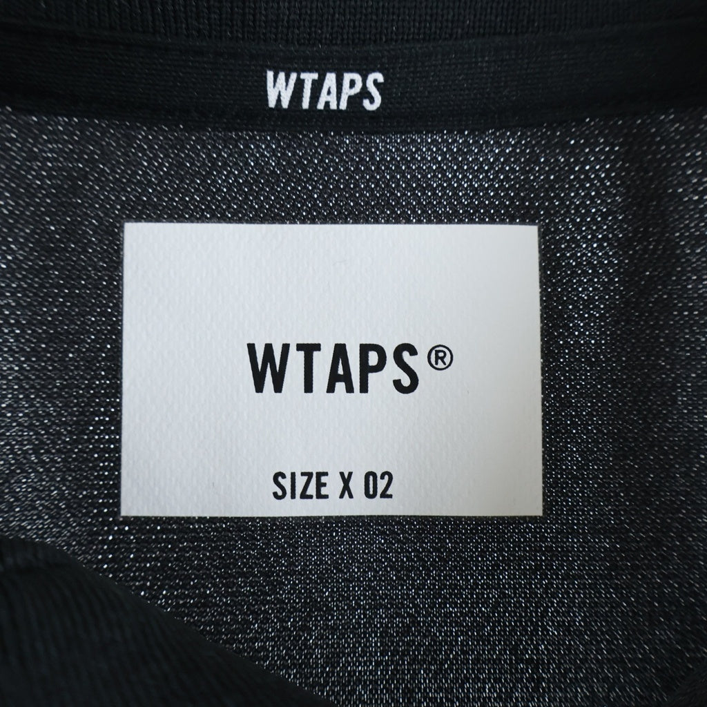 WTAPS(ダブルタップス) 26SS DUP 02/SS/POLY COOLMAX クールマックスファイバー 鹿の子 半袖ポロシャツ ブラック 261ATDT-CSM26