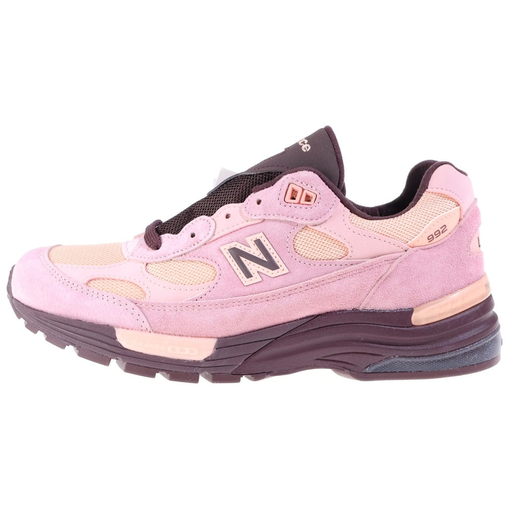 New Balance(ニューバランス) メッシュ レザー ローカットスニーカー ピンクチョーク US7.5/25.5cm U992PK