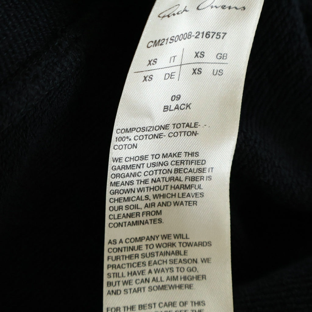 Rick Owens(リックオウエンス) 21SS ×CHAMPION LOGO EMBROIDERY HOODIE ロゴエンブロイダリー プルオーバーフーデッドパーカー ブラック CM21S0008-216757