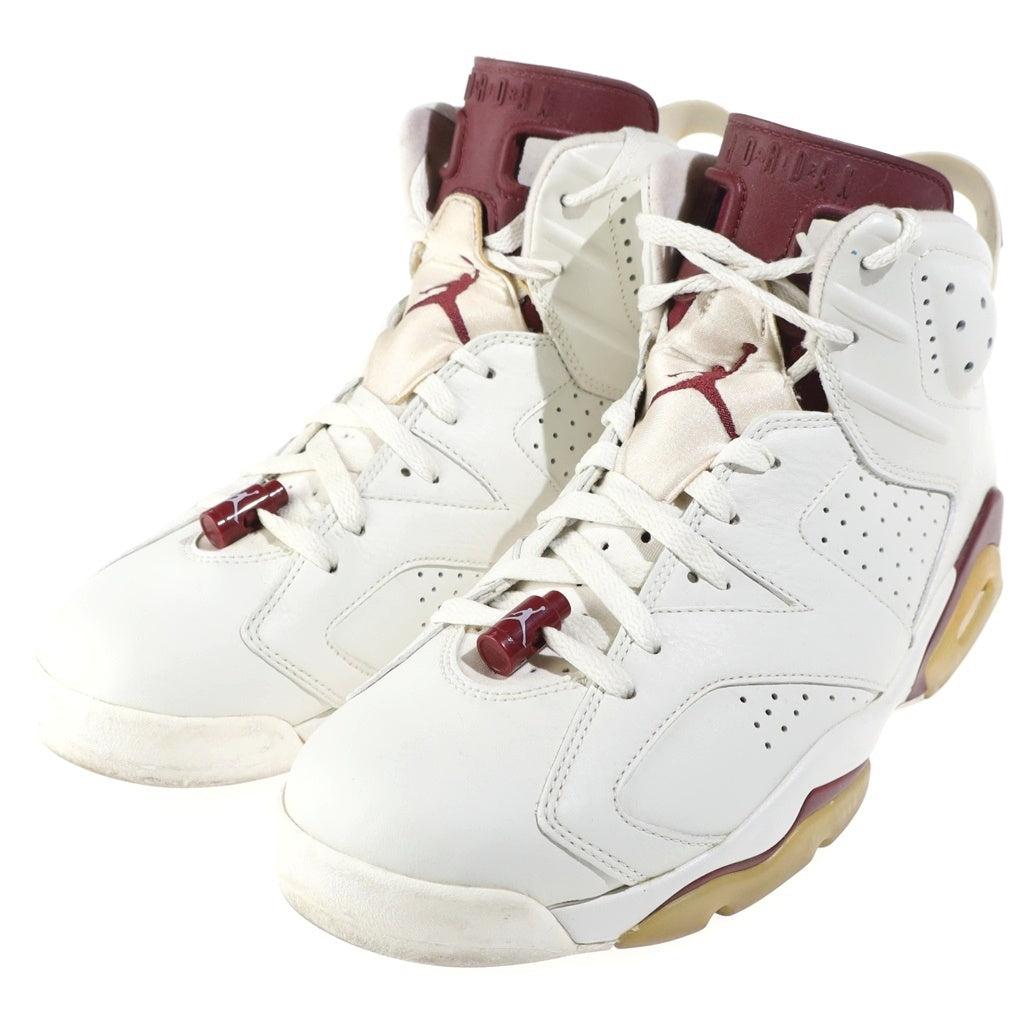 NIKE(ナイキ) 【観賞用2015年製】AIR JORDAN 6 RETRO MAROON エアジョーダン レトロ マルーン ハイカットスニーカー ホワイト US10.5/28.5cm 384664-116