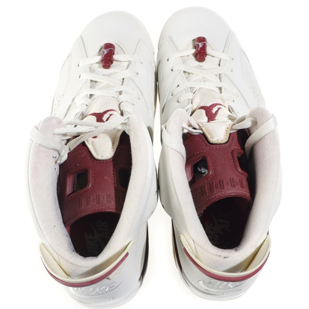 NIKE(ナイキ) 【観賞用2015年製】AIR JORDAN 6 RETRO MAROON エアジョーダン レトロ マルーン ハイカットスニーカー ホワイト US10.5/28.5cm 384664-116