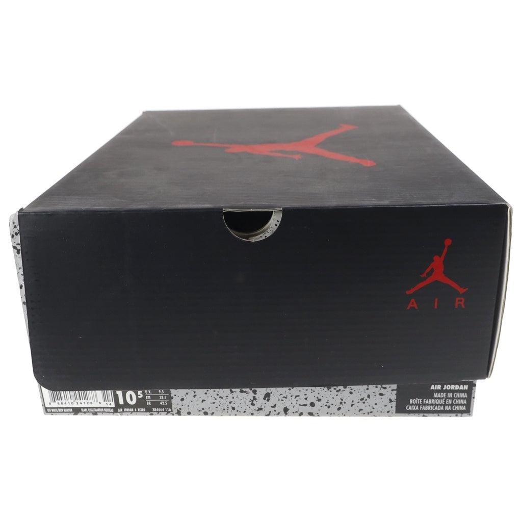 NIKE(ナイキ) 【観賞用2015年製】AIR JORDAN 6 RETRO MAROON エアジョーダン レトロ マルーン ハイカットスニーカー ホワイト US10.5/28.5cm 384664-116