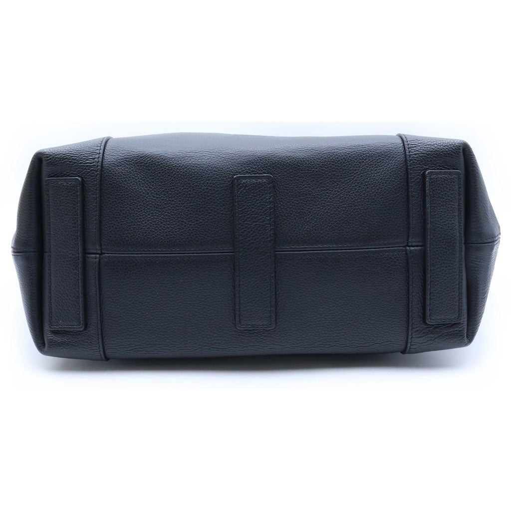 BALENCIAGA(バレンシアガ) Hourglass Medium Zip Tote アワーグラス ロゴエンボス レザー 2WAY ショルダーバッグ ハンドバッグ ブラック 644731