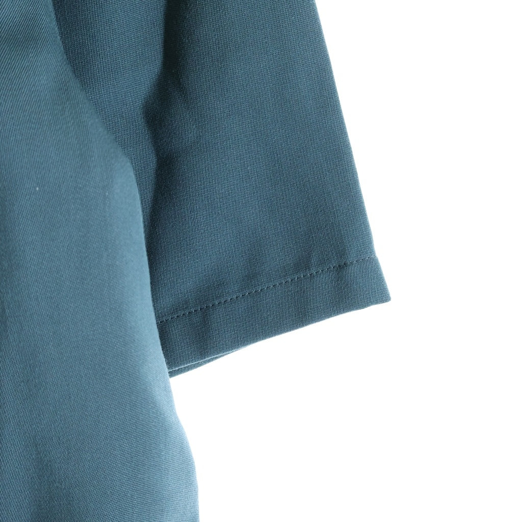 JIL SANDER(ジルサンダー) 23SS Short-Sleeve Overshirt ジップアップ 半袖オーバーシャツ グリーン J22BN0116