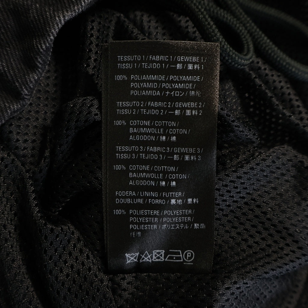 BALENCIAGA(バレンシアガ) 18AW Nylon Logo Denim Jacket ロゴプリント デニム ナイロン ドッキングジャケット ブラック 529213 TBQ03