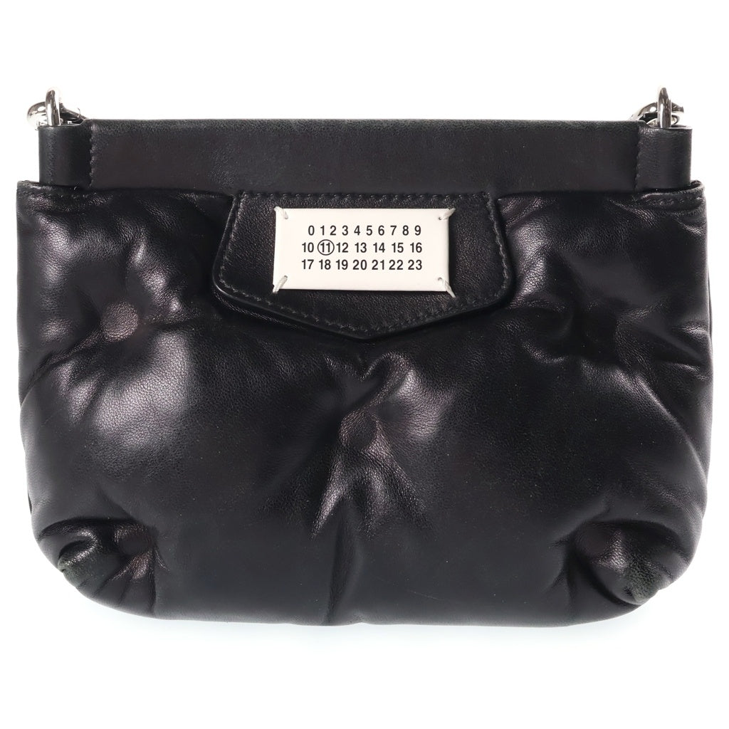 Maison Margiela(メゾンマルジェラ) GRAM SLAM グラムスラム チェーン レザーショルダーバッグ ミニバッグ ブラック S56WF0161 レディース