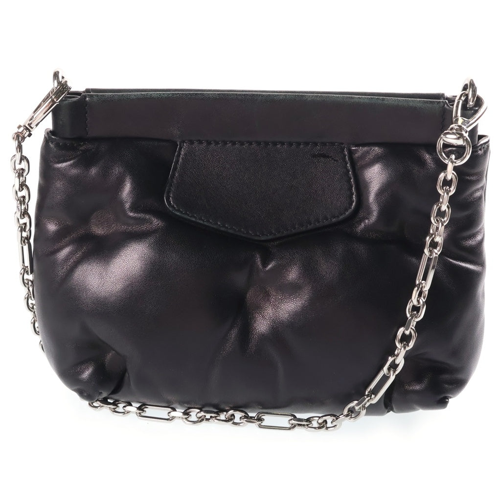 Maison Margiela(メゾンマルジェラ) GRAM SLAM グラムスラム チェーン レザーショルダーバッグ ミニバッグ ブラック S56WF0161 レディース