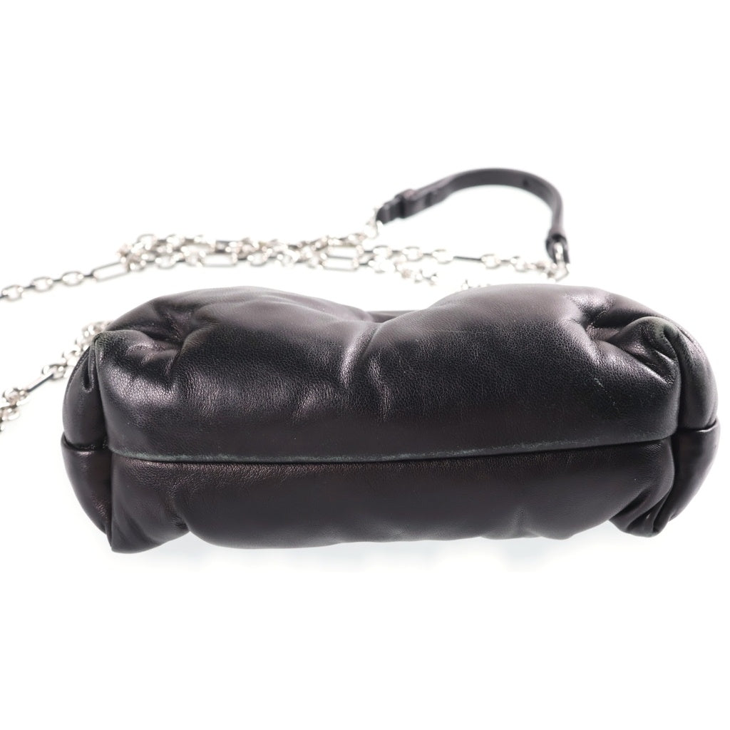 Maison Margiela(メゾンマルジェラ) GRAM SLAM グラムスラム チェーン レザーショルダーバッグ ミニバッグ ブラック S56WF0161 レディース