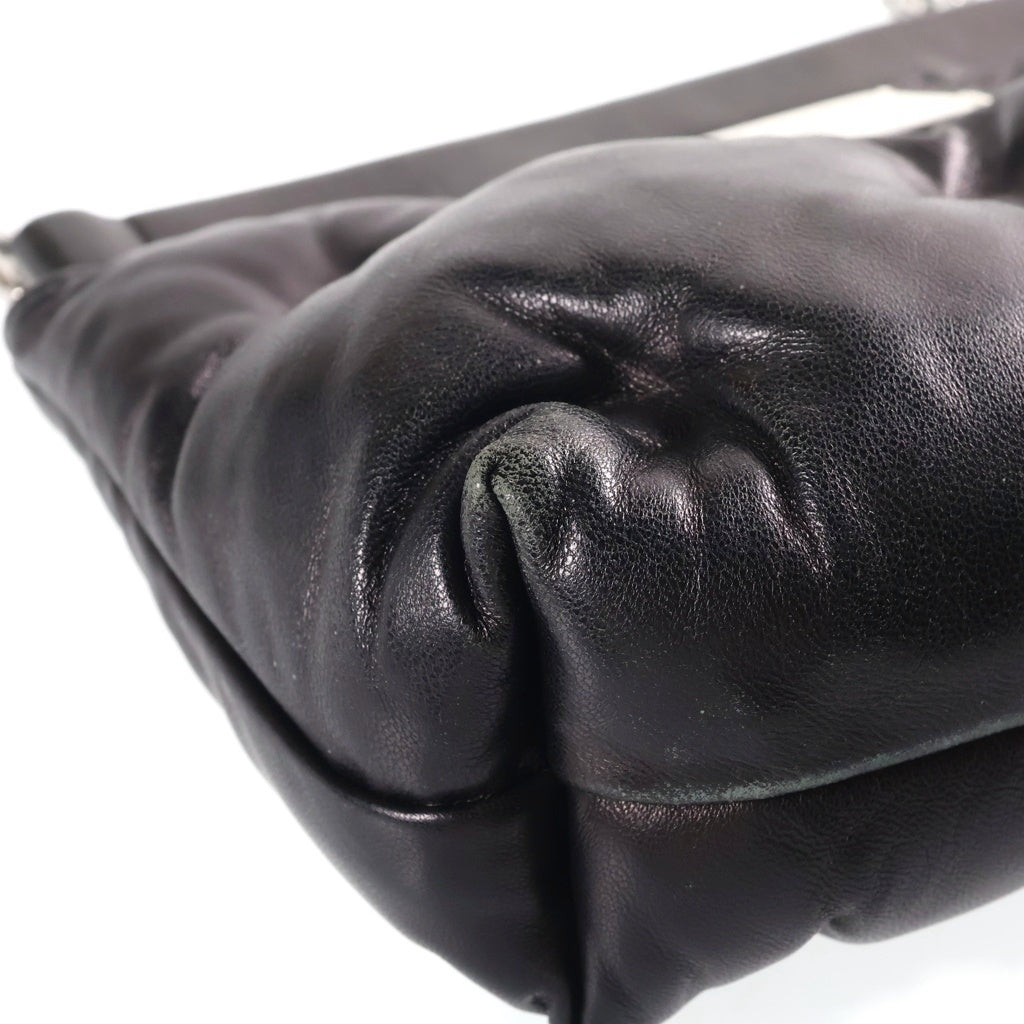 Maison Margiela(メゾンマルジェラ) GRAM SLAM グラムスラム チェーン レザーショルダーバッグ ミニバッグ ブラック S56WF0161 レディース